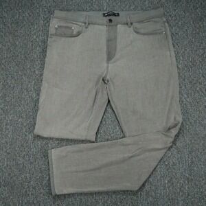 Travis Mathew Jeans Mens 36x32 Gray Straight 5 Pocket Stretch